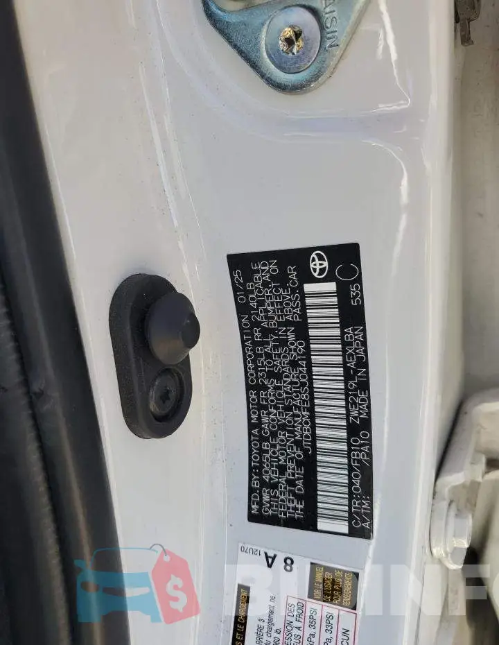 JTDBCMFE8SJ044190 Photo# 12