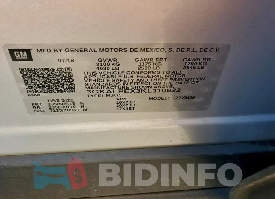 3GKALPEX3KL110822 Photo# 13