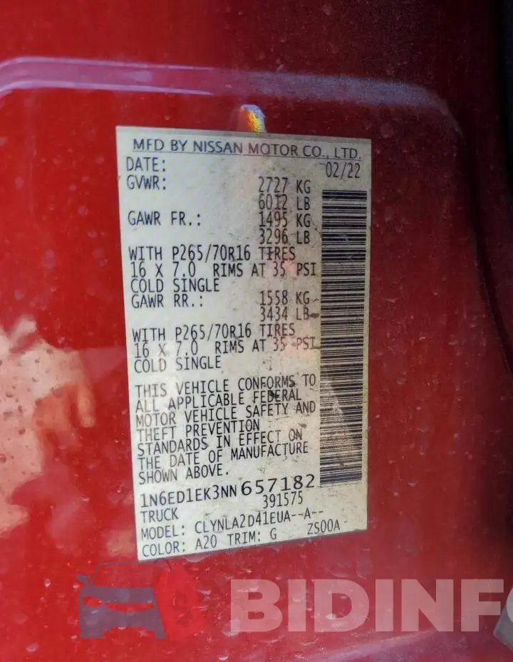 1N6ED1EK3NN657182 Photo# 12