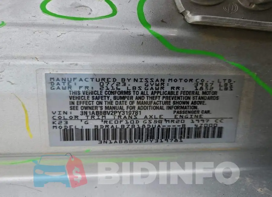 3N1AB8BV2PY319781 Photo# 13