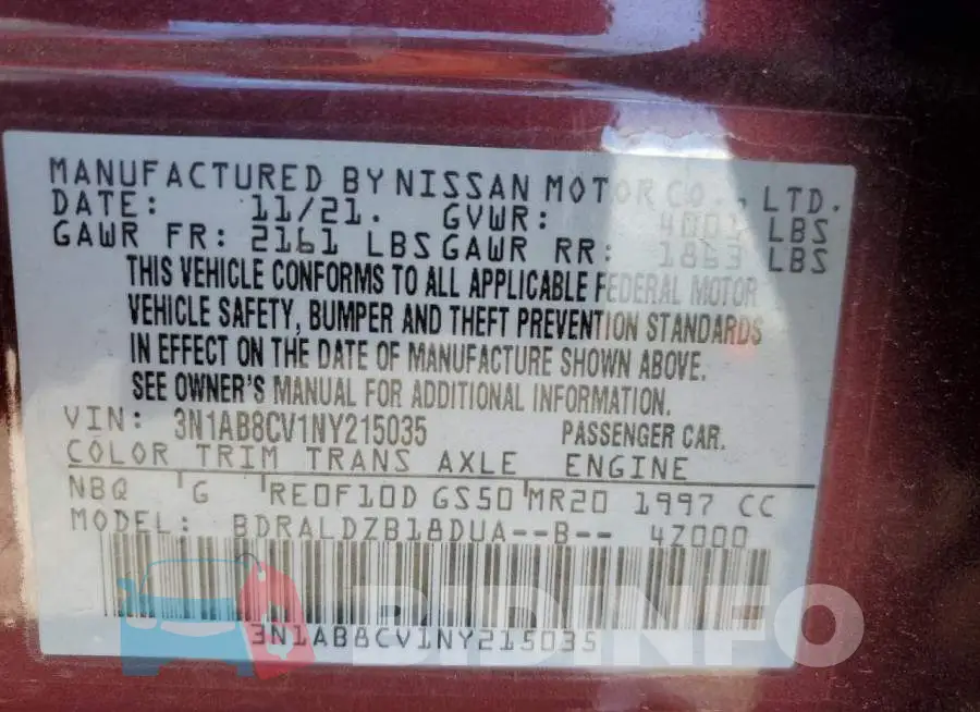 3N1AB8CV1NY215035 Photo# 12