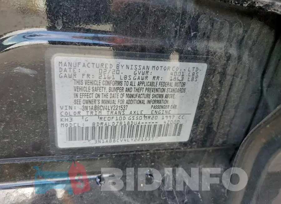 3N1AB8CV4LY221537 Photo# 12