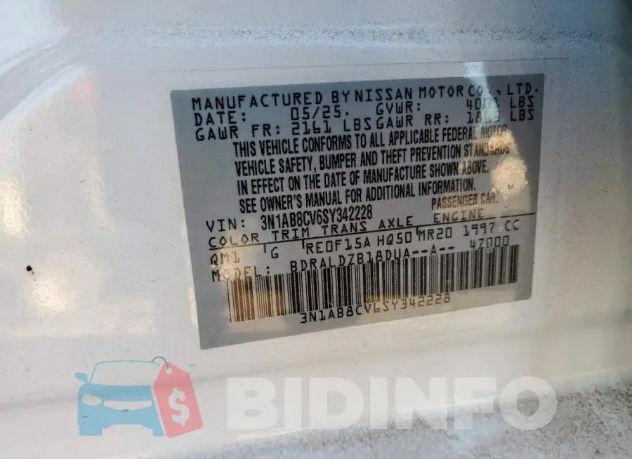 3N1AB8CV6SY342228 Photo# 13