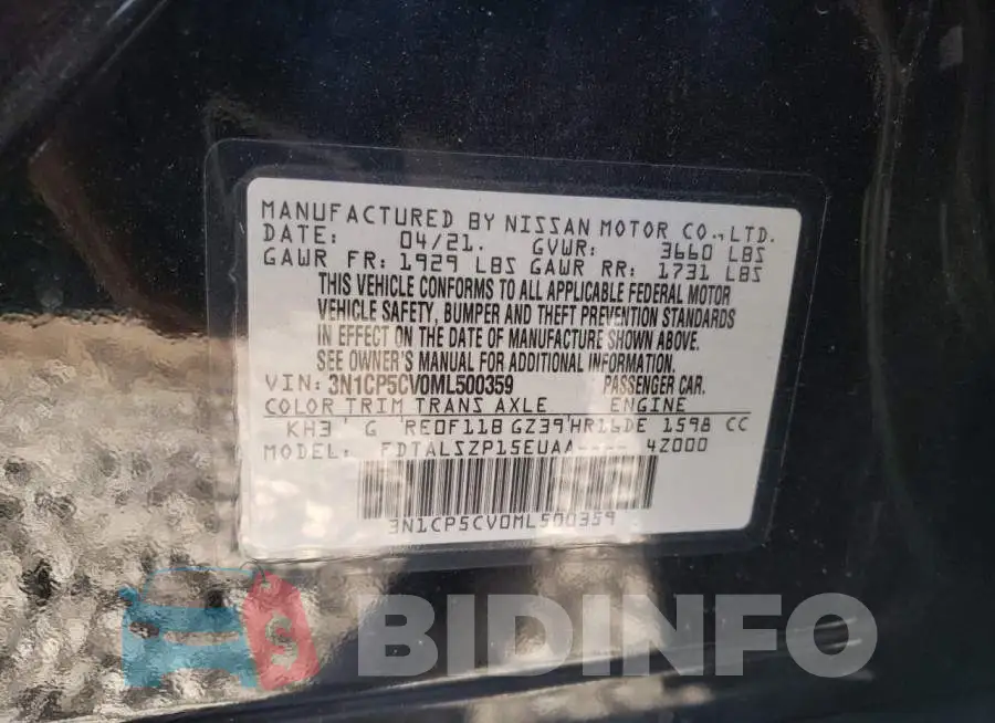 3N1CP5CV0ML500359 Photo# 13