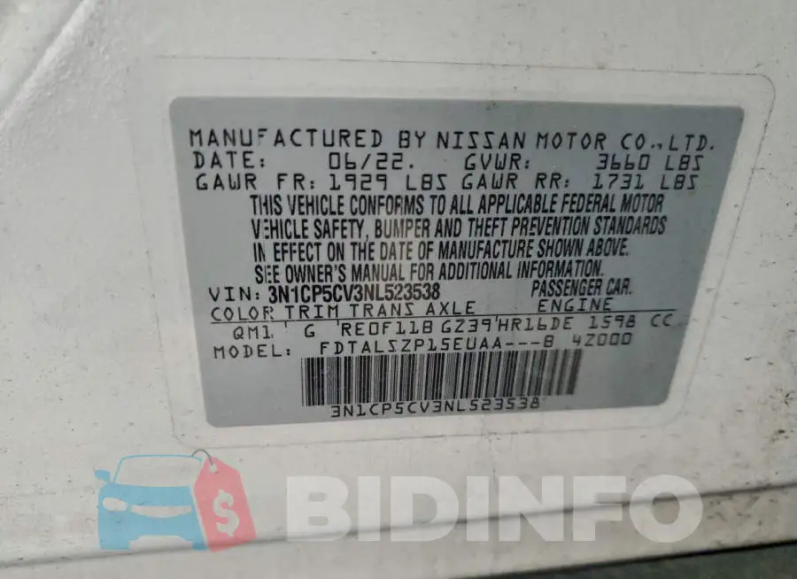 3N1CP5CV3NL523538 Photo# 14