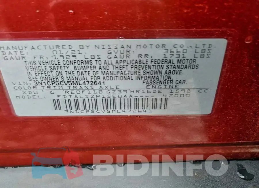 3N1CP5CV5ML472641 Photo# 13