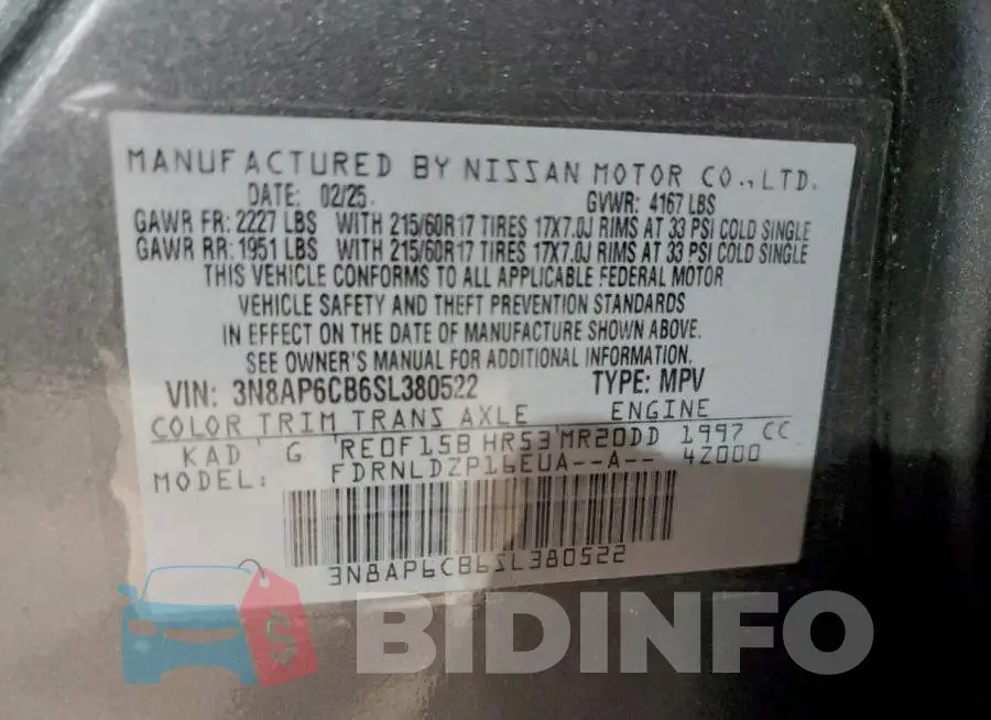 3N8AP6CB6SL380522 Photo# 14