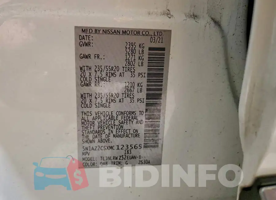 5N1AZ2CSXMC123565 Photo# 13
