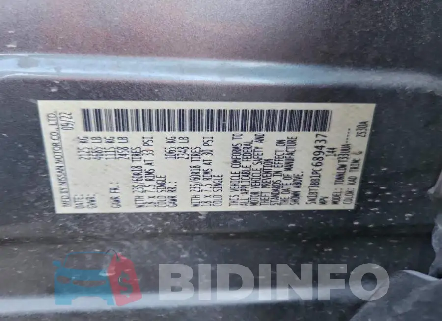 5N1BT3BB1PC689437 Photo# 13