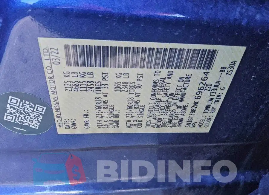 5N1BT3BB2NC696264 Photo# 13