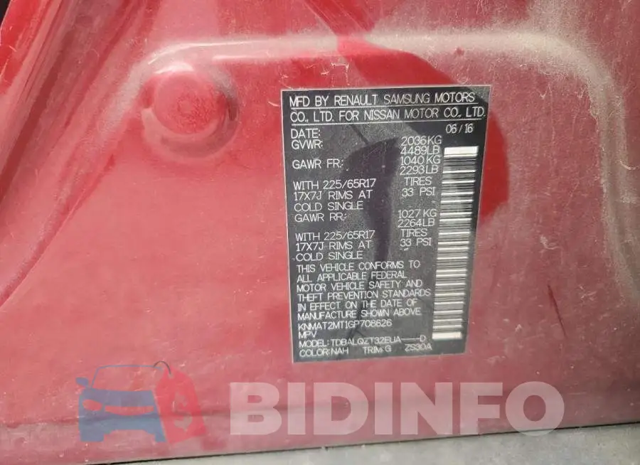 KNMAT2MT1GP708626 Photo# 13