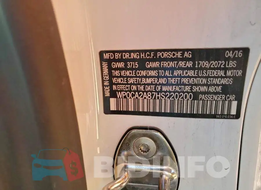 WP0CA2A87HS220200 Photo# 12