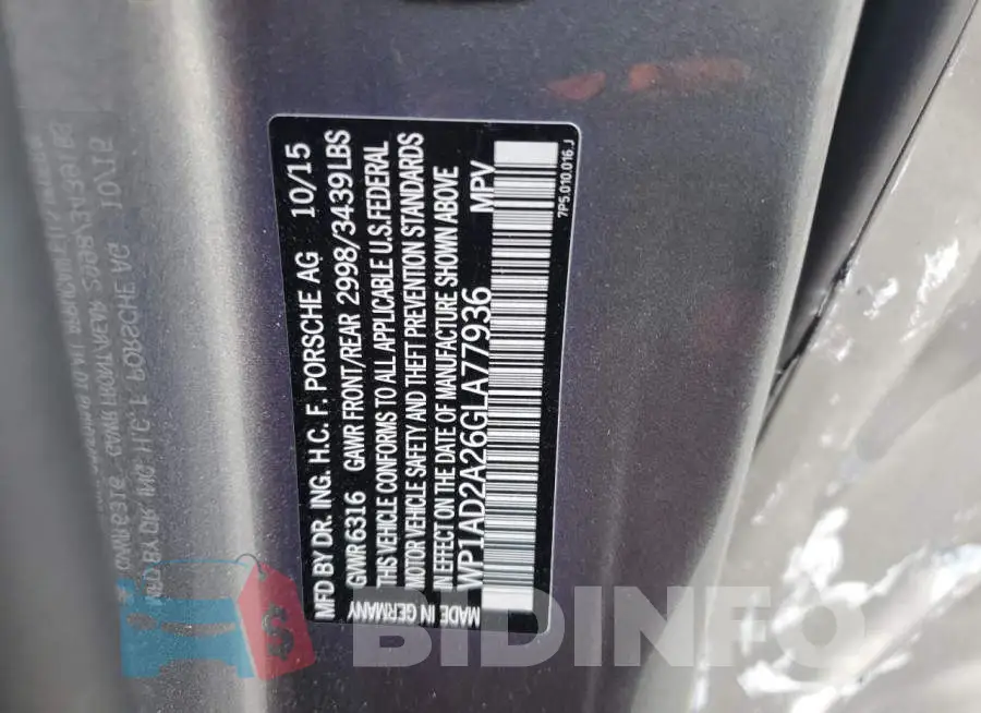 WP1AD2A26GLA77936 Photo# 13