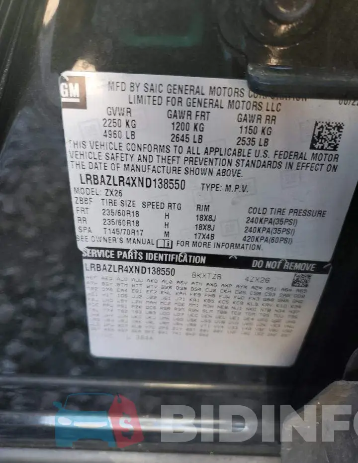 LRBAZLR4XND138550 Photo# 13