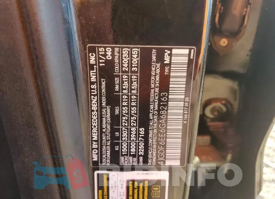 4JGDF6EE6GA682163 Photo# 13