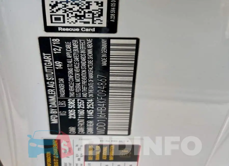 WDD1J6HB4KF094867 Photo# 12