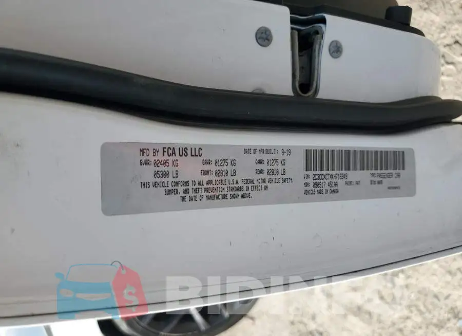 2C3CDXCTXKH718349 Photo# 12