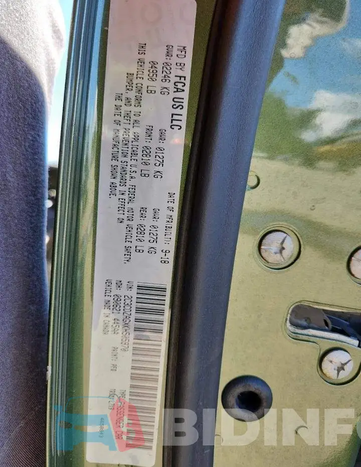 2C3CDZAGXKH505970 Photo# 13
