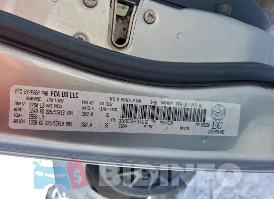 3C4PDCCG4HT543122 Photo# 13