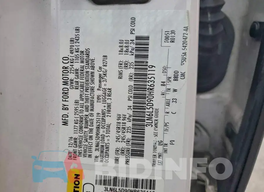 3LN6L5D90HR635119 Photo# 12