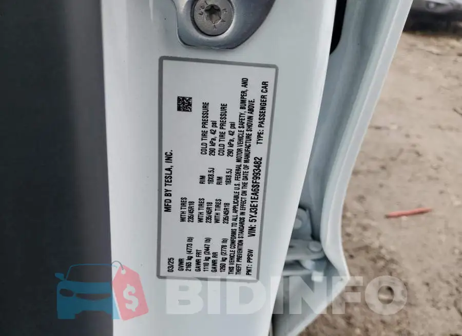 5YJ3E1EA6SF993482 Photo# 12