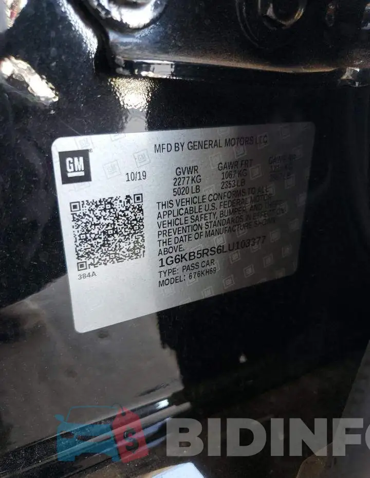 1G6KB5RS6LU103377 Photo# 12
