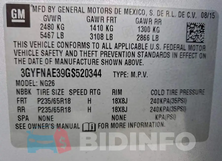 3GYFNAE39GS520344 Photo# 13