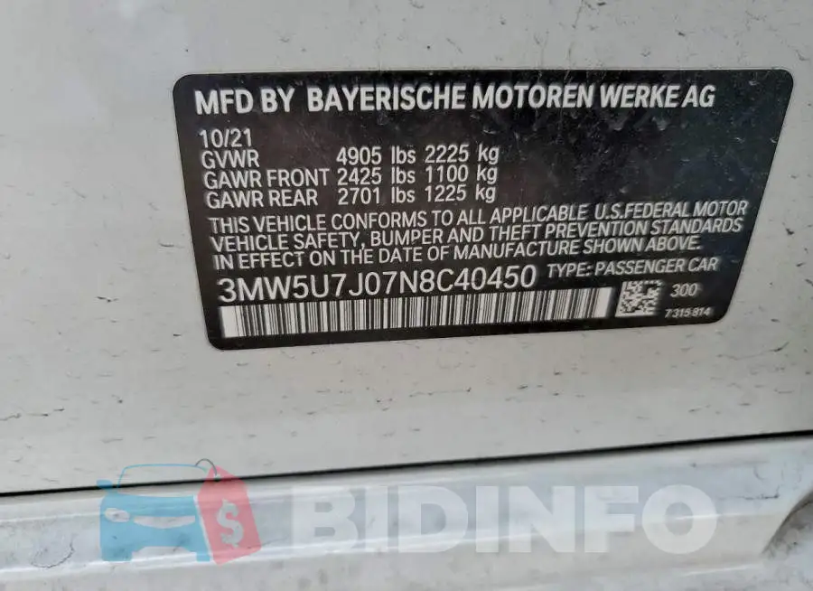 3MW5U7J07N8C40450 Photo# 13