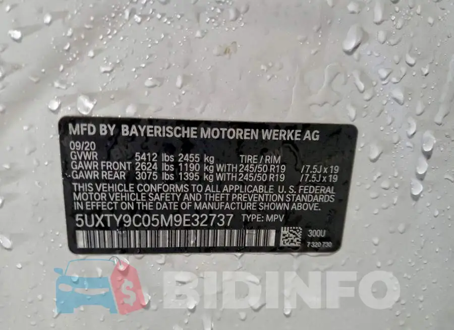 5UXTY9C05M9E32737 Photo# 13