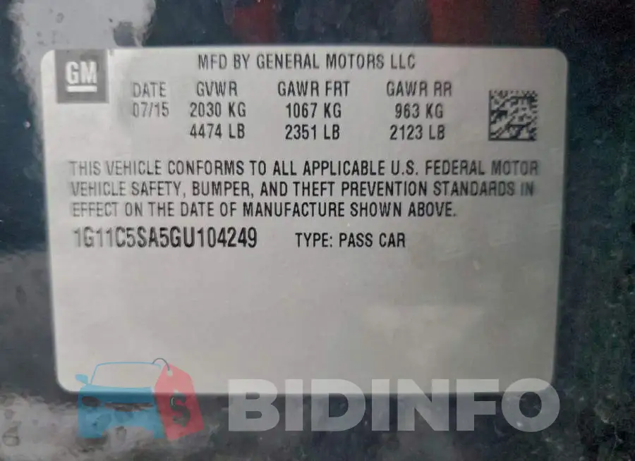 1G11C5SA5GU104249 Photo# 12