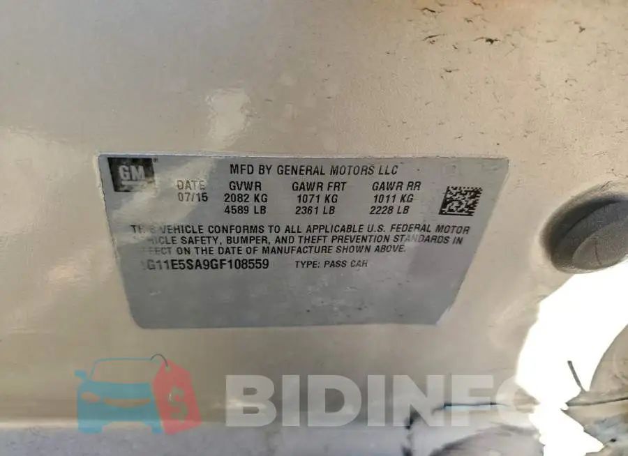 1G11E5SA9GF108559 Photo# 12