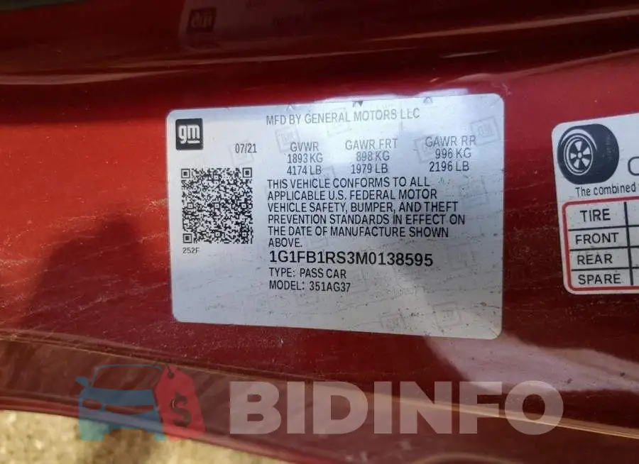 1G1FB1RS3M0138595 Photo# 12