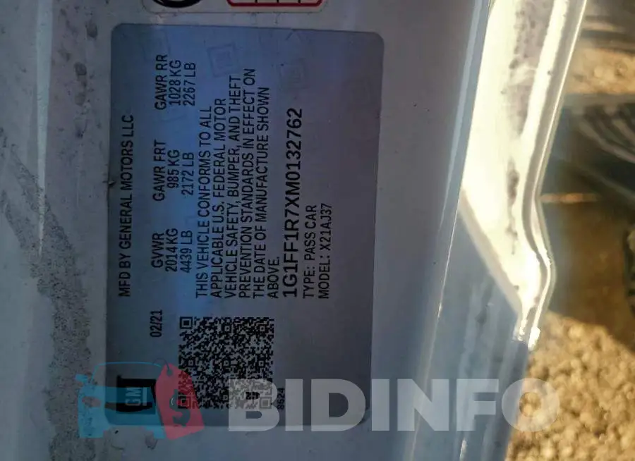 1G1FF1R7XM0132762 Photo# 13
