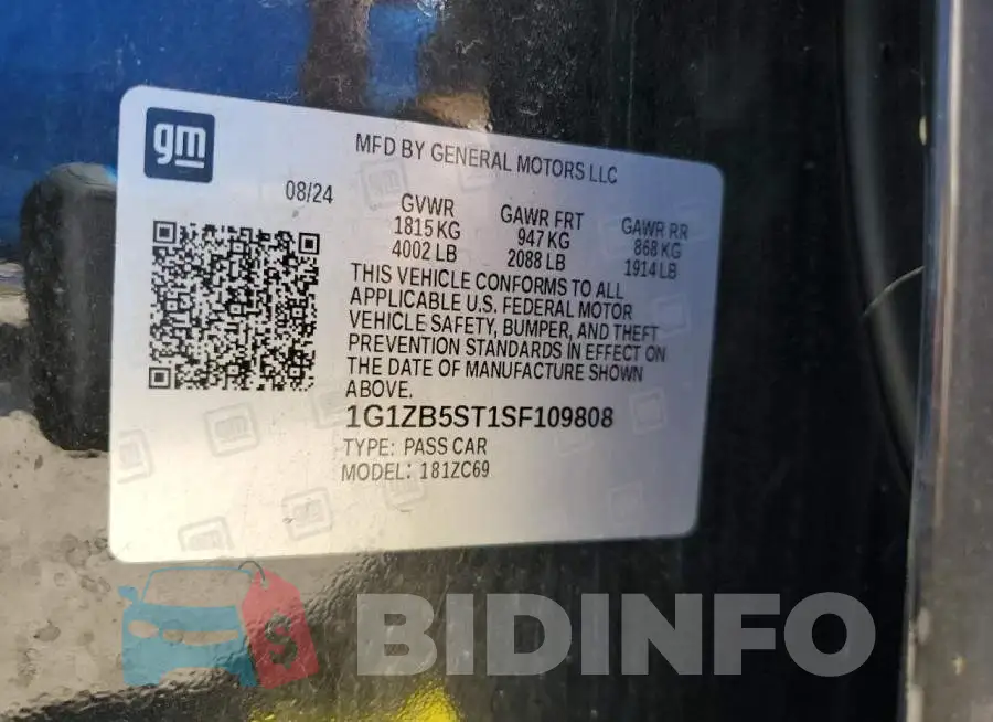 1G1ZB5ST1SF109808 Photo# 12
