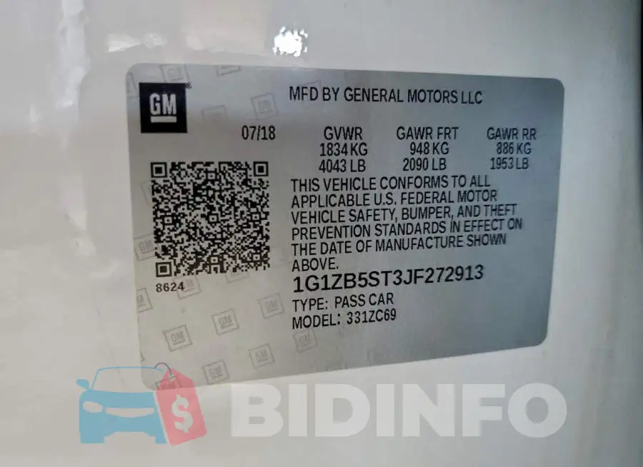 1G1ZB5ST3JF272913 Photo# 12