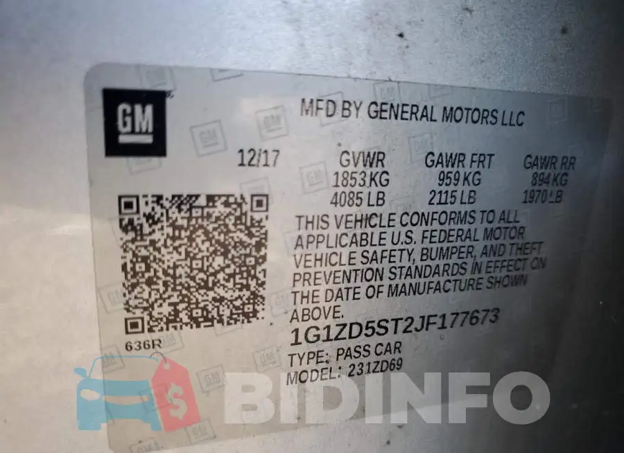 1G1ZD5ST2JF177673 Photo# 13