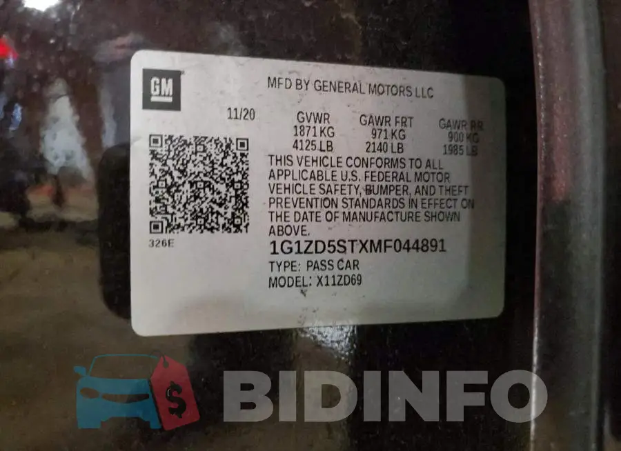 1G1ZD5STXMF044891 Photo# 13