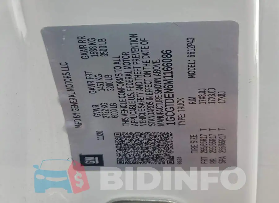 1GCGTDEN6M1166086 Photo# 12