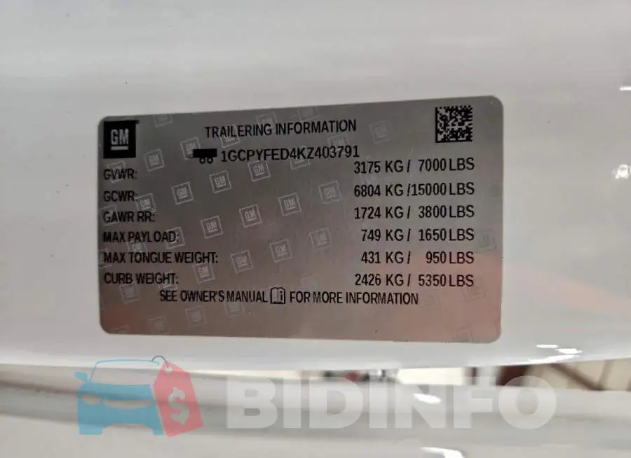 1GCPYFED4KZ403791 Photo# 12