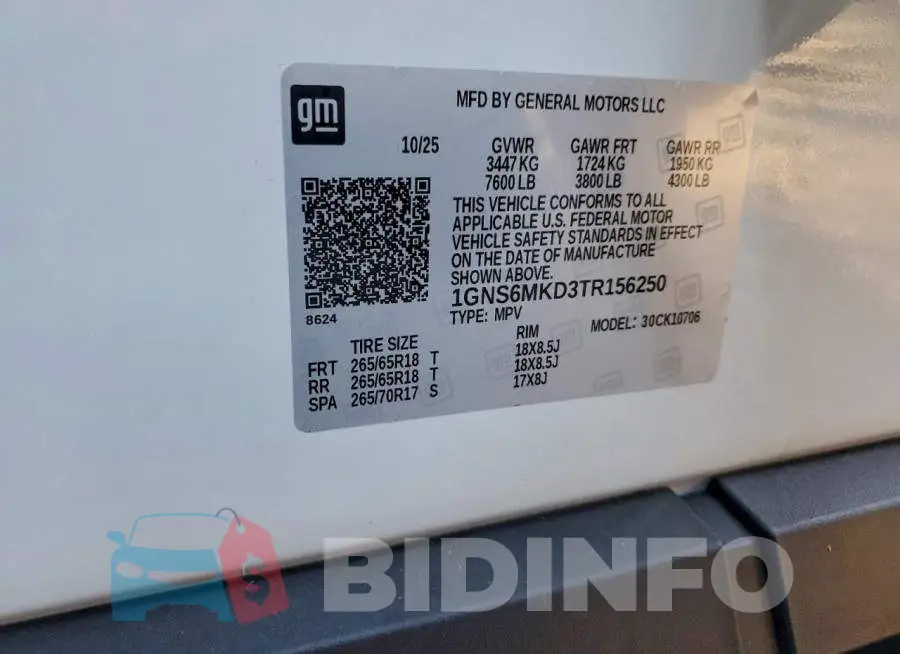1GNS6MKD3TR156250 Photo# 14