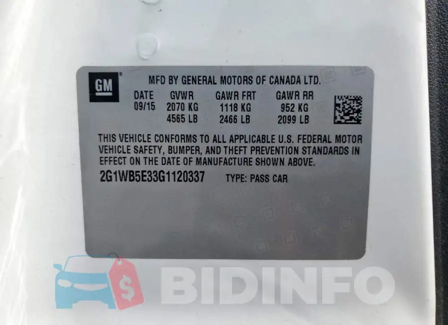 2G1WB5E33G1120337 Photo# 12