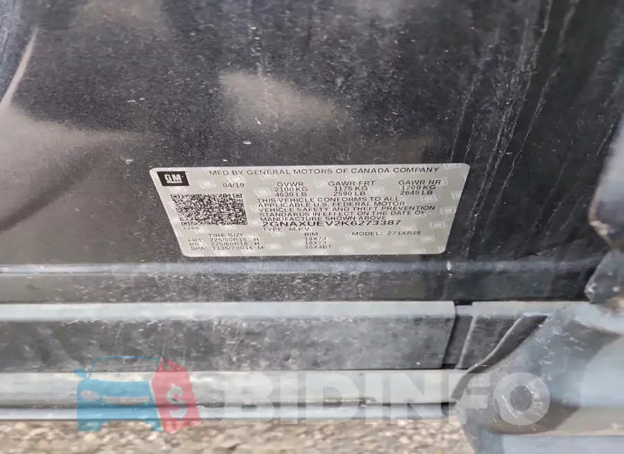 2GNAXUEV2K6273387 Photo# 13