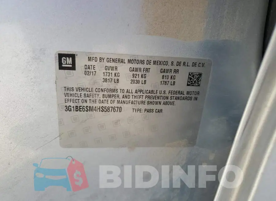 3G1BE6SM4HS587670 Photo# 14