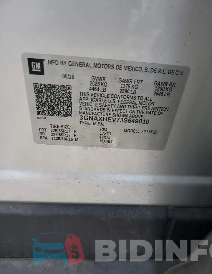 3GNAXHEV7JS649010 Photo# 13