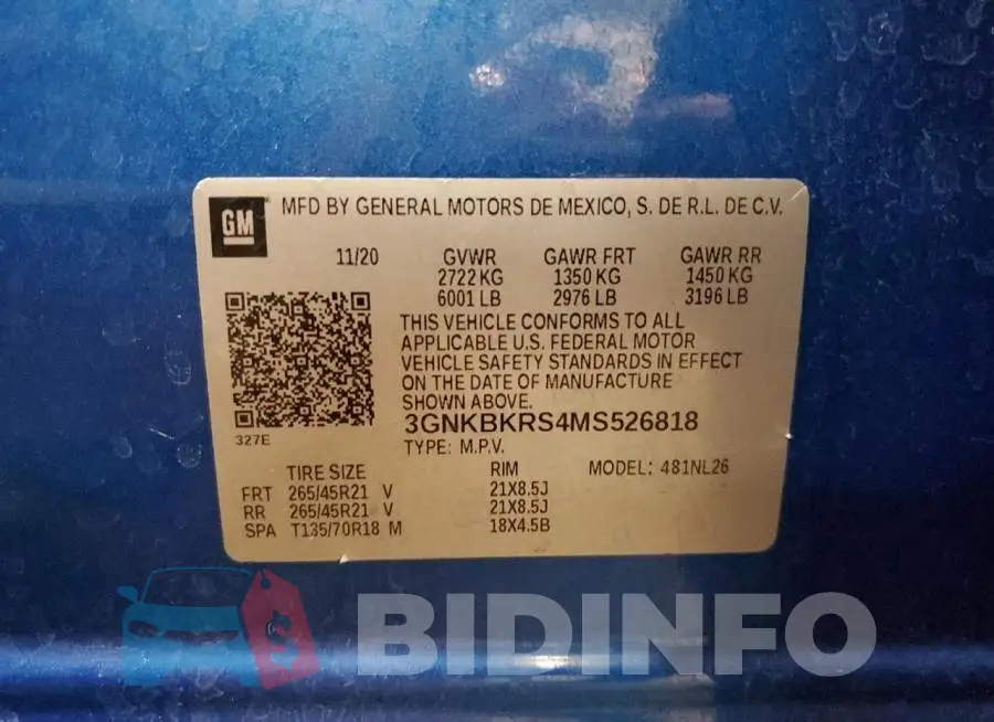 3GNKBKRS4MS526818 Photo# 13