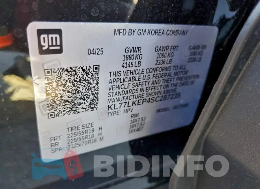 KL77LKEP4SC287235 Photo# 13