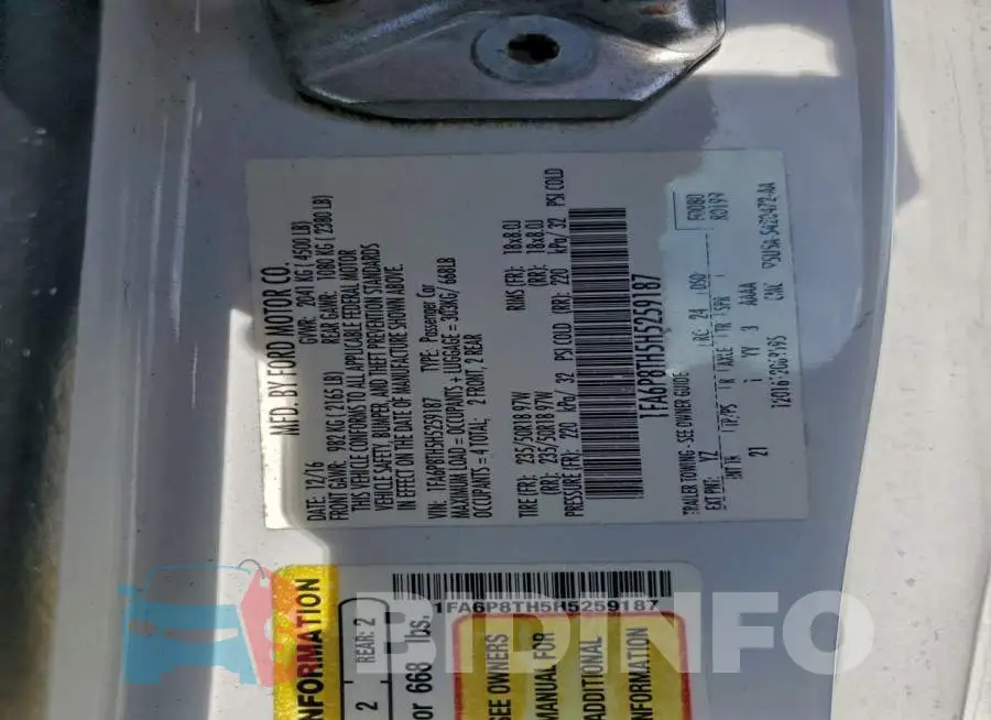 1FA6P8TH5H5259187 Photo# 12