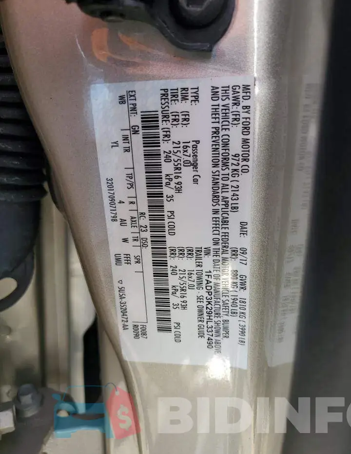 1FADP3K29HL337490 Photo# 13