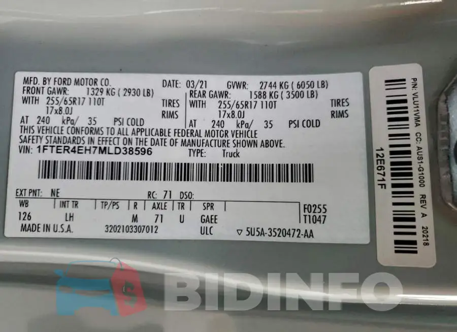 1FTER4EH7MLD38596 Photo# 12