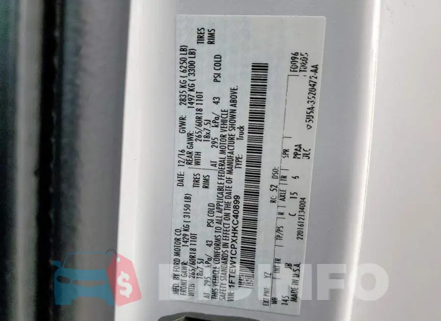 1FTEW1CPXHKC40899 Photo# 13